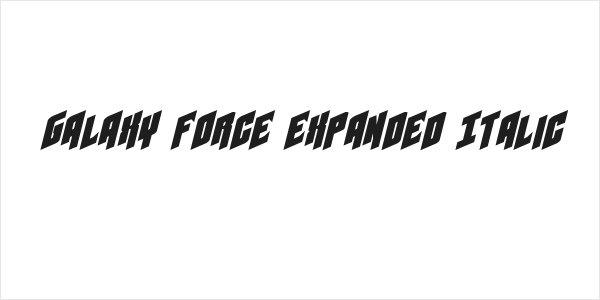 Galaxy Force Expanded Italic Logo