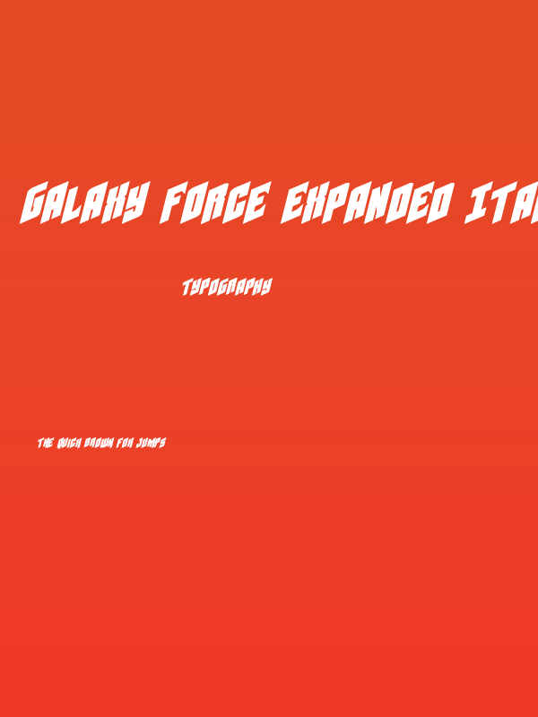 Galaxy Force Expanded Italic Poster