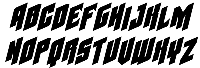 Galaxy Force Expanded Italic Font LOWERCASE