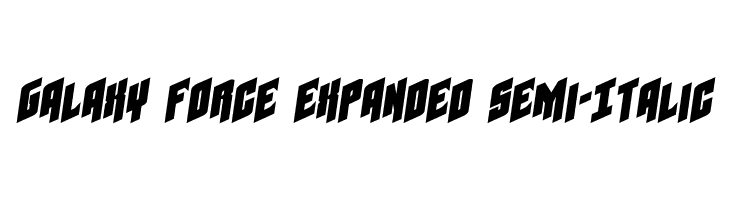 Galaxy Force Expanded Semi-Italic Font