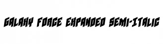 Galaxy Force Expanded Semi-Italic 