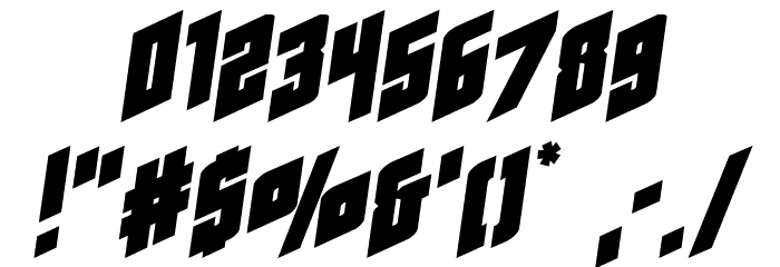 Galaxy Force Expanded Semi-Italic Font OTHER CHARS