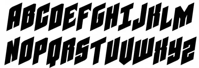 Galaxy Force Expanded Semi-Italic フォント 大文字