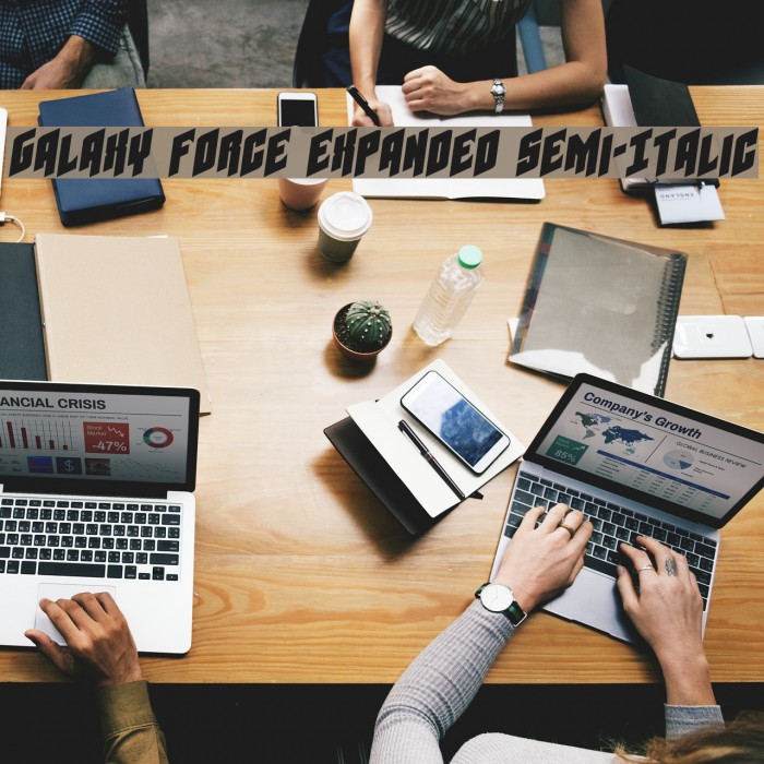 Galaxy Force Expanded Semi-Italic Font examples