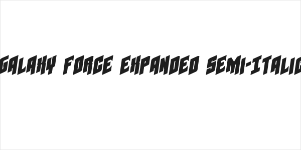 Galaxy Force Expanded Semi-Italic Logo