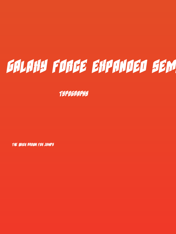 Galaxy Force Expanded Semi-Italic Poster
