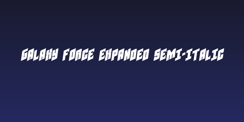 Galaxy Force Expanded Semi-Italic Social Header