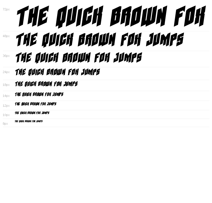 Galaxy Force Expanded Semi-Italic Waterfall