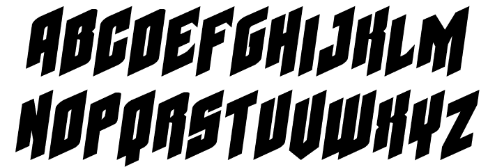 Galaxy Force Expanded Semi-Italic Font LOWERCASE