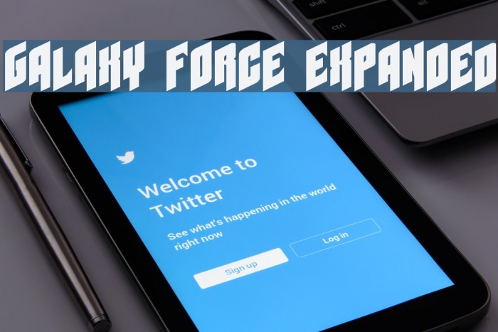 Galaxy Force Expanded Font examples