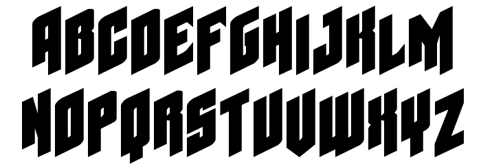Galaxy Force Expanded Font LOWERCASE