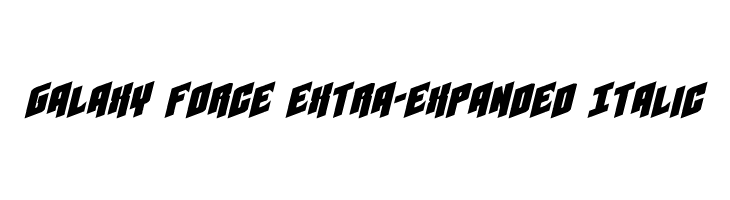 Galaxy Force Extra-Expanded Italic Font