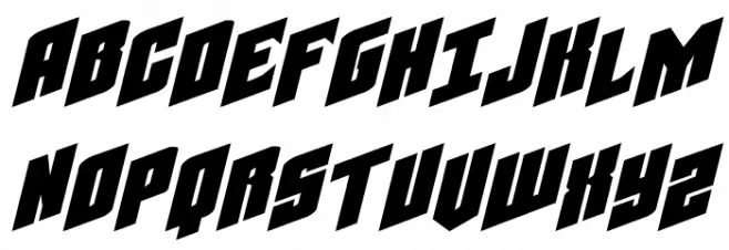 Galaxy Force Extra-Expanded Italic Polices MAJUSCULES