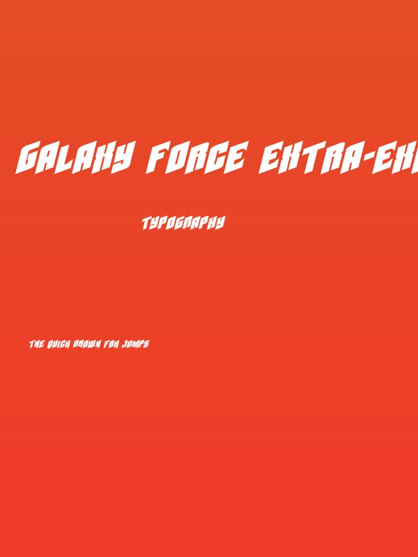 Galaxy Force Extra-Expanded Italic Poster