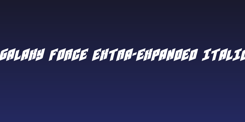 Galaxy Force Extra-Expanded Italic Social Header