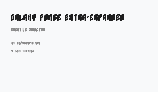 Galaxy Force Extra-Expanded Business Card