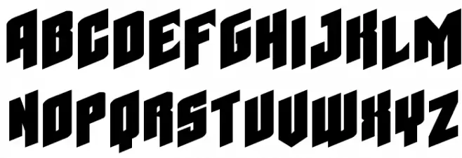 Galaxy Force Extra-Expanded Schriftart Kleinbuchstaben