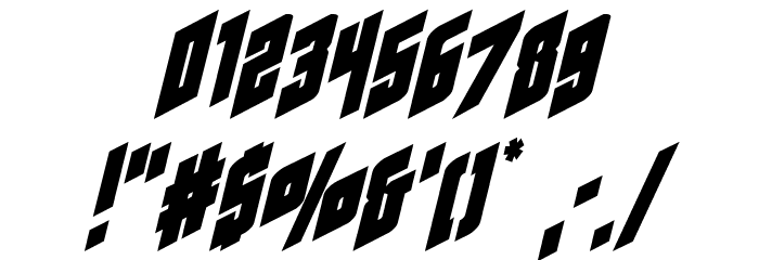 Galaxy Force Italic Font OTHER CHARS