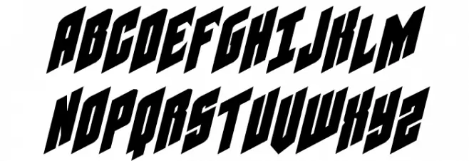 Galaxy Force Italic Polices MAJUSCULES