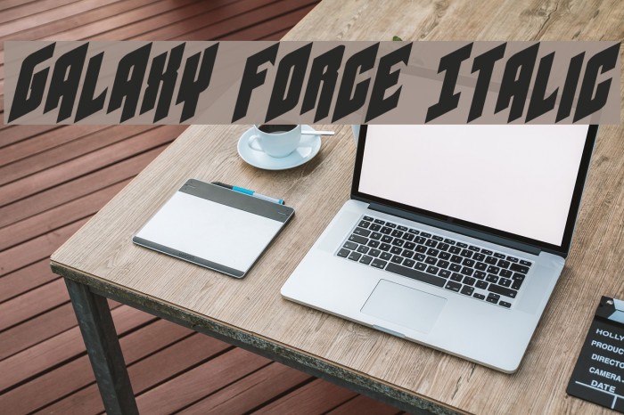Galaxy Force Italic Font examples