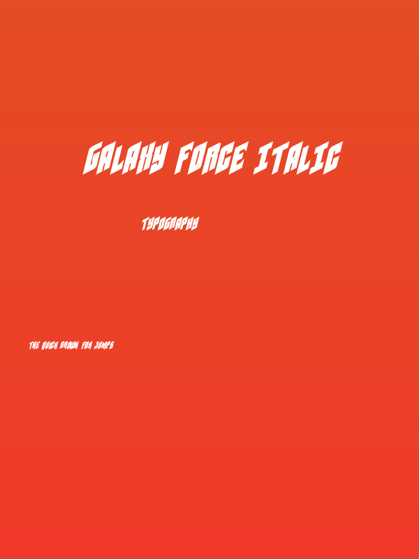 Galaxy Force Italic Poster
