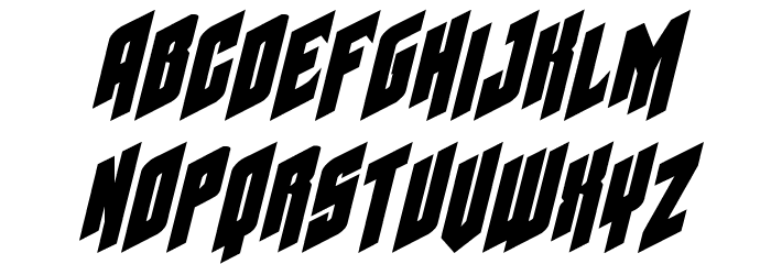 Galaxy Force Italic Font LOWERCASE