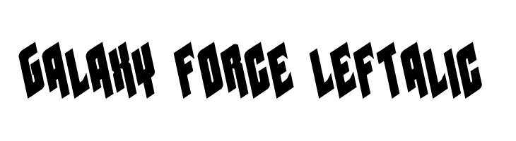 Galaxy Force Leftalic  नि: शुल्क फ़ॉन्ट्स डाउनलोड