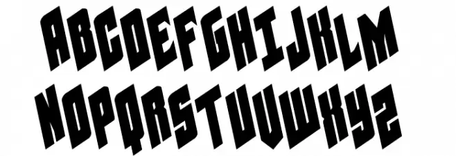 Galaxy Force Leftalic Font UPPERCASE