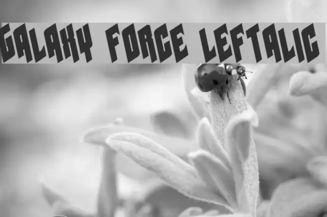 Galaxy Force Leftalic Font examples