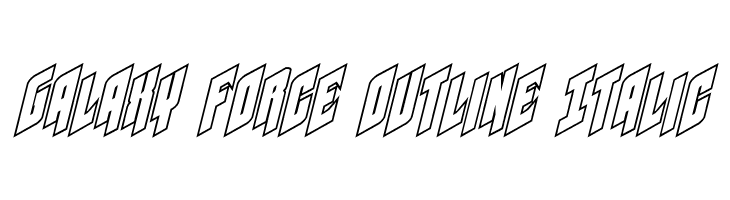 Galaxy Force Outline Italic Font