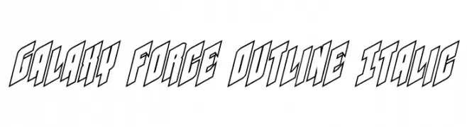 Galaxy Force Outline Italic 