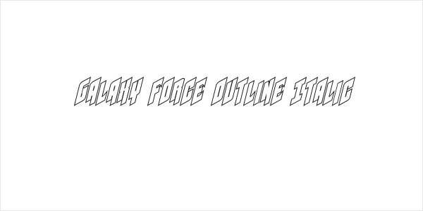 Galaxy Force Outline Italic Logo