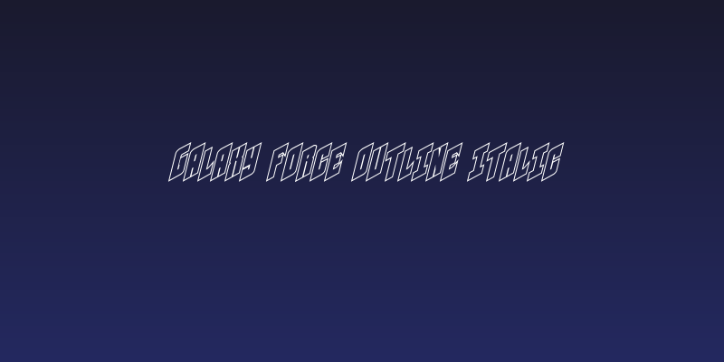 Galaxy Force Outline Italic Social Header