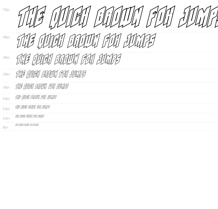 Galaxy Force Outline Italic Waterfall