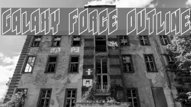 Galaxy Force Outline Font examples