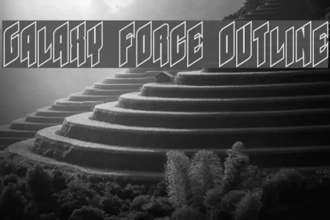 Galaxy Force Outline Font examples