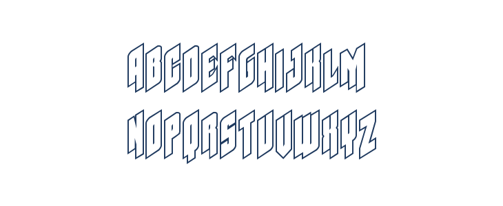 Galaxy Force Outline Lowercase