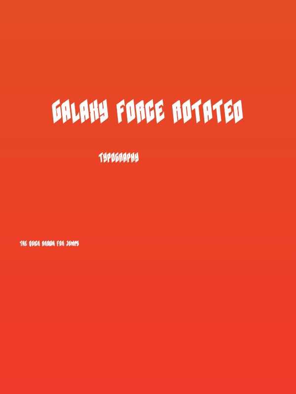 Galaxy Force Rotated Poster