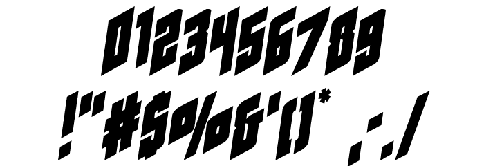 Galaxy Force Semi-Italic Font OTHER CHARS