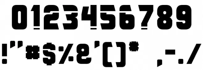 Galaxy Force Font OTHER CHARS