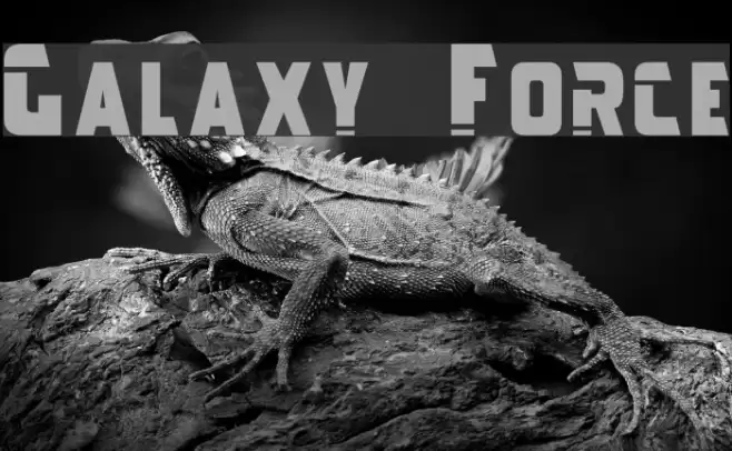 Galaxy Force Font examples