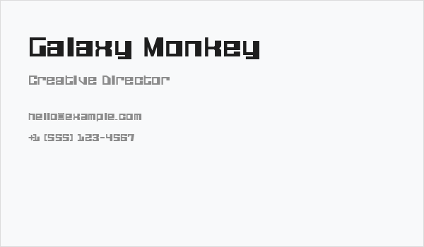 Galaxy Monkey Business Card