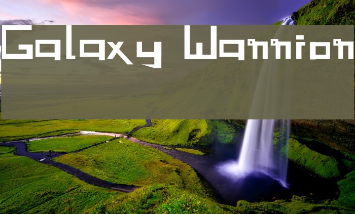Galaxy Warrior Font examples