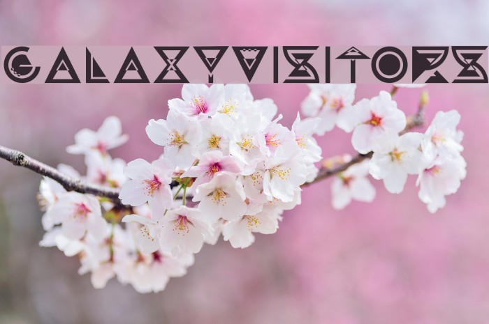 GalaxyVisitors Font examples