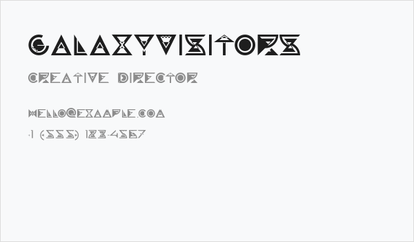 GalaxyVisitors Business Card