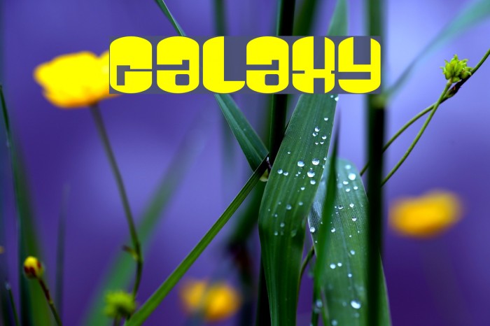 Galaxy Font examples