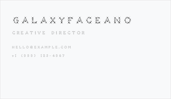 GalaxyfaceAno Business Card