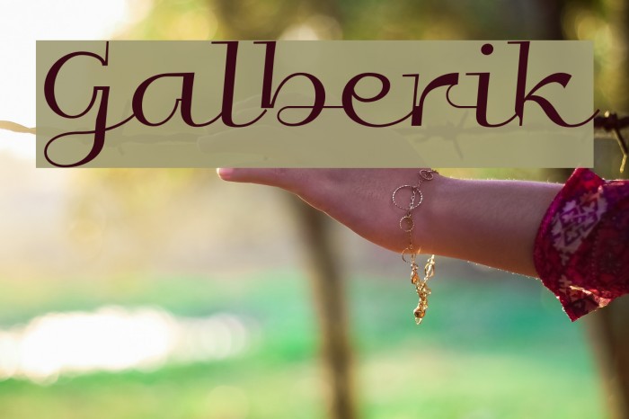 Galberik Font examples