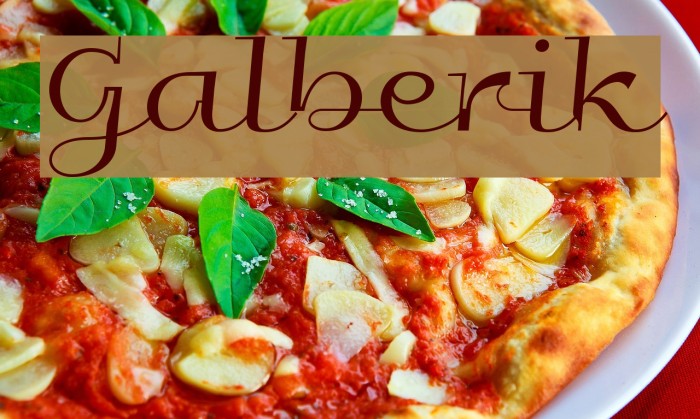 Galberik Font examples