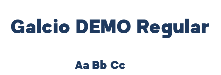 Galcio DEMO Regular Font Preview